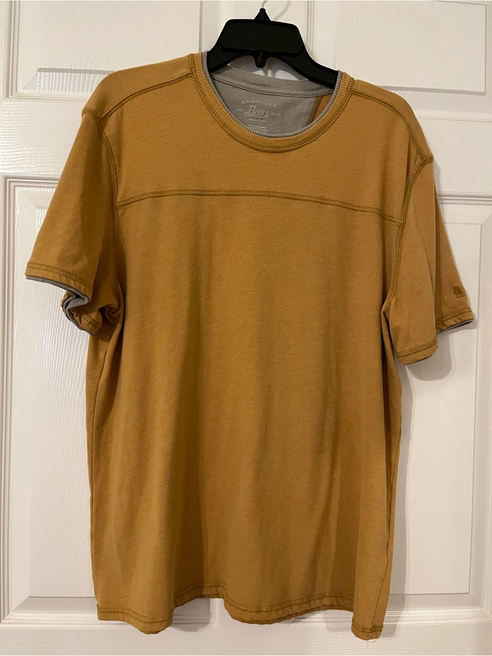 G.H. Bass & Co. Short Sleeve Crewneck T-Shirt in Mustard